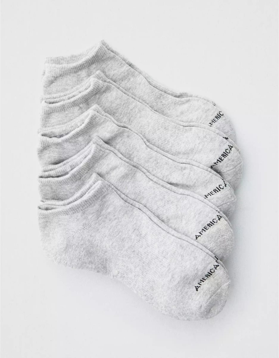 Chaussettes American Eagle AEO Low Cut 5-Pack Grise Homme | XJA-19206789